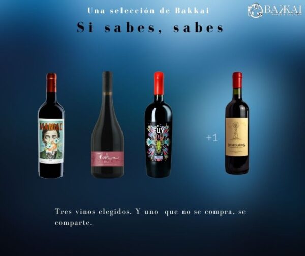 Selección Bakkai — Maniac, Polkura malbec, Frankie +Destinados