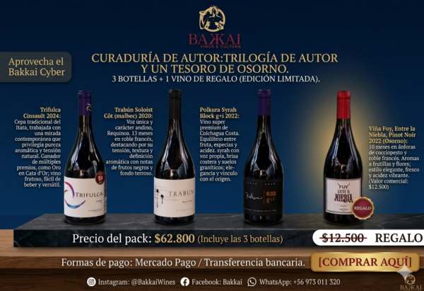 PACK -CURADURÍA DE BAKKAI: TRILOGÍA DE AUTOR Y UN TESORO DE OSORNO